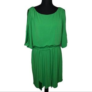 Jessica Simpson Flowy Green Dress w Tie Size Large